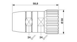 HC-26S1N1280DUX - Cable connector - 1240146 | Phoenix Contact
